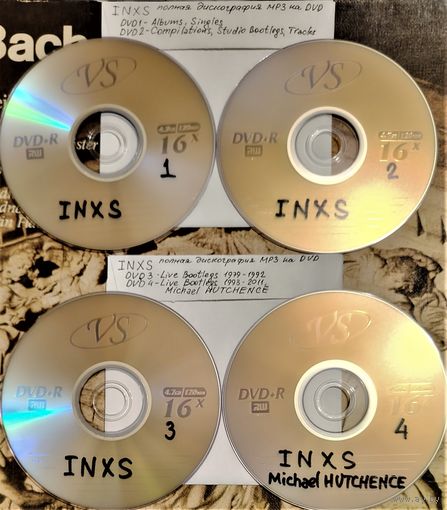 DVD MP3  - INXS, Michael HUTCHENCE - полная дискография (1978 - 2019) - albums, compilations, EP & singles, live, bootlegs - (Pop rock, Funk rock, New wave) - 4 DVD