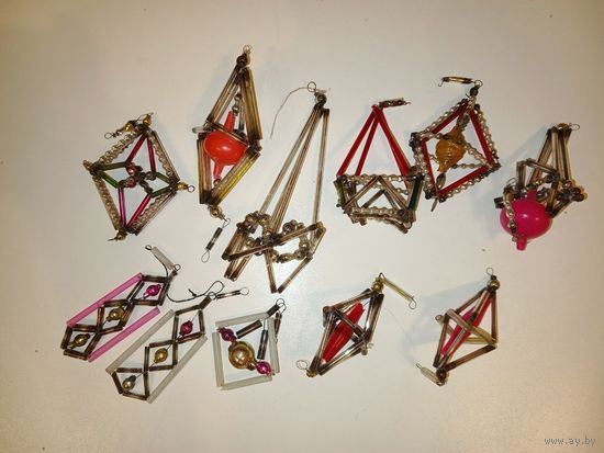 Ёлочные игрушки стеклярус 1шт