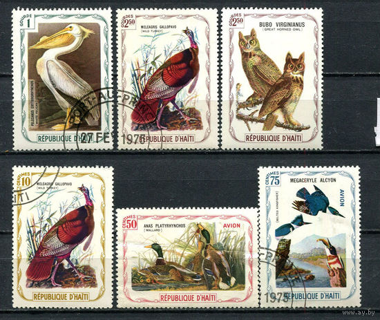 Гаити - 1974-1976 - Птицы - (есть помятости) - 6 марок. Гашеные, MH, MNH.  (Лот 1Hi)-T41P4
