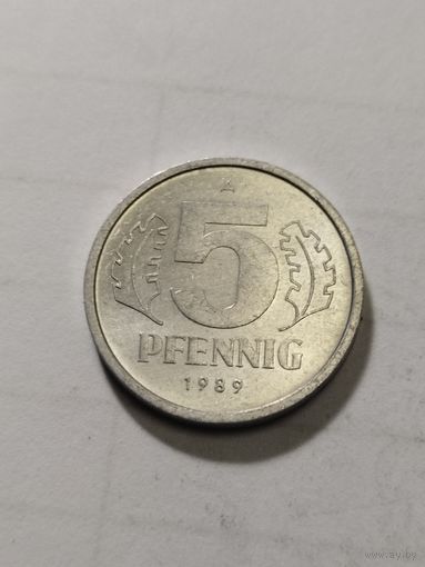 ГДР 5 пфенинг 1989