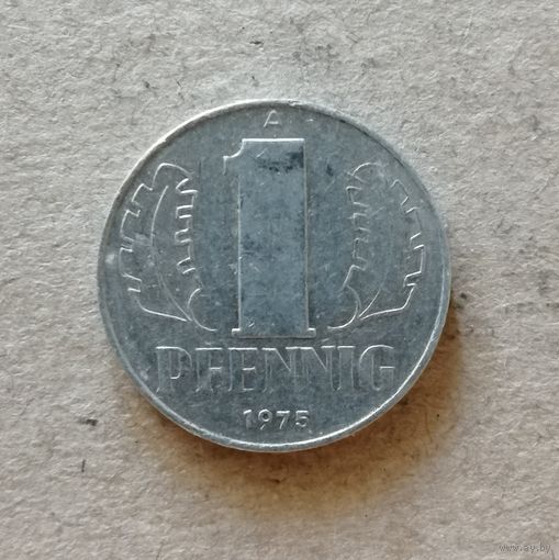 ГДР 1 пфенниг 1975 г, KM# 8.1, ю