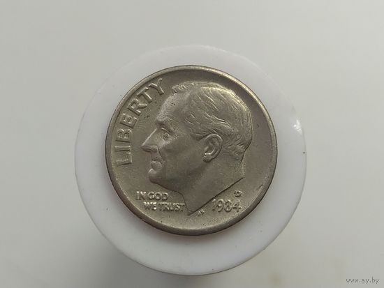 1 дайм 10 центов США 1984 года буква D лот 44