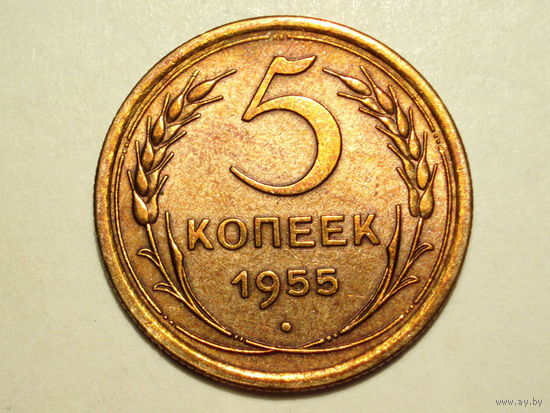 5 копеек 1955 aUNC