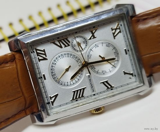 Часы "Romanson" оригинал,корпус сталь?,костюмные,крупные,полностью исправные,За вашу цену!