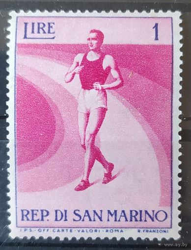 Сан-Марино 1954 1 из 10 клейк.