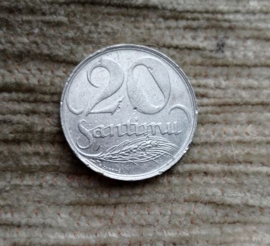 Werty71 Латвия 20 сантимов 1922