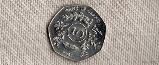 Уганда 10 шиллингов 1987//(Li)