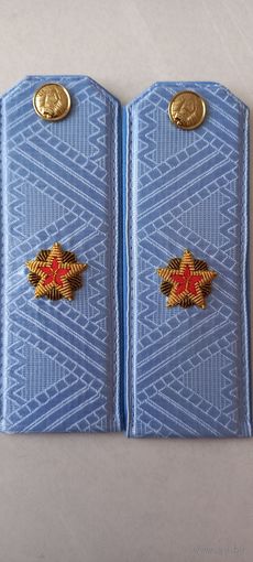 Погоны государственного советника таможенной службы РБ 3 ранга голубые накладные