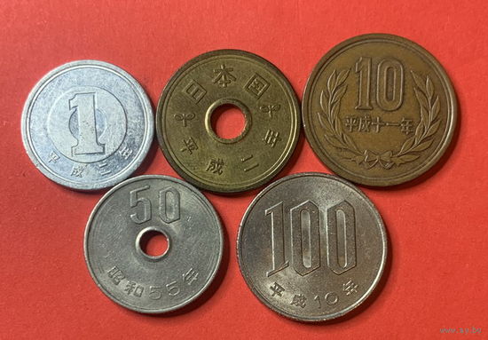 Япония, 5 монет