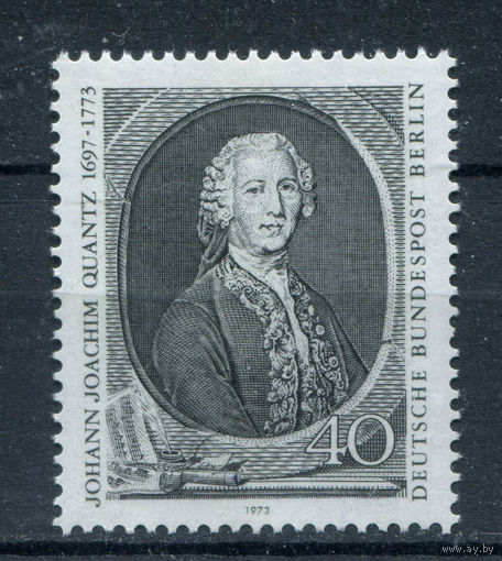 Берлин - 1973г. - Иоганн Иоахим Кванц, флейтист, композитор - полная серия, MNH [Mi 454] - 1 марка