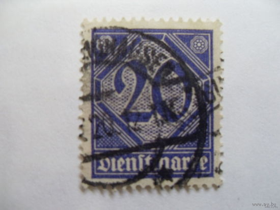 1920 Рейх. DR-DI Mi.26 Германия mi.2.5 euro служебные