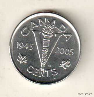 Канада 5 цент 2005 60 лет победе во Второй Мировой войне