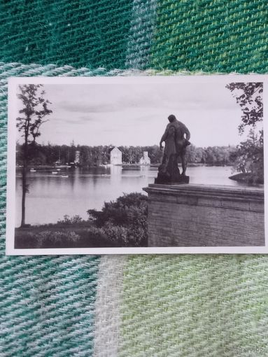 Открытка г. Пушкин 1955 г. Вид на Большое озеро