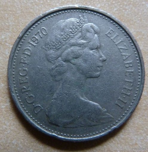 5 новых пенсов 1970 Великобритания