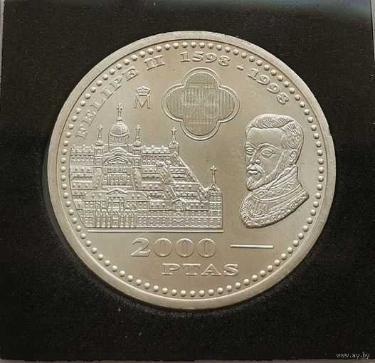 18. Испания. 2000 песет 1998 г. 400 лет со дня смерти Филиппа I