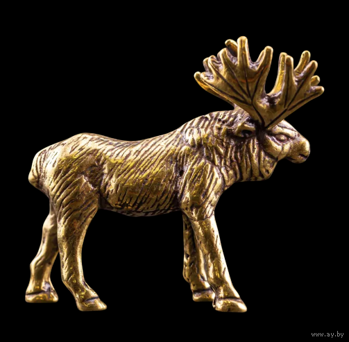 Статуэтка миниатюра Лось Бронза