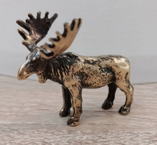 Статуэтка миниатюра Лось Бронза