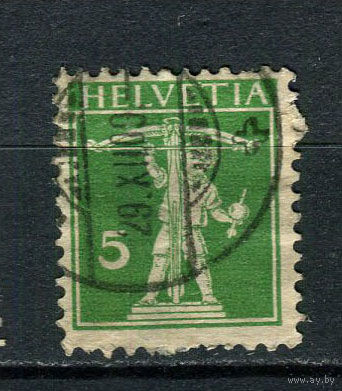 Швейцария - 1908/1940 - Сын Вильгельма Телля с арбалетом 5с - [Mi.113i] - 1 марка. Гашеная.  (Лот 105CB)