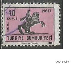 Турция. Конная скульптура в Анкаре. 1968г. Mi#2113.
