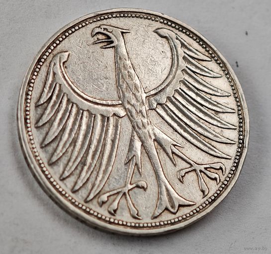 1951 год Германия 5 марок     серебро