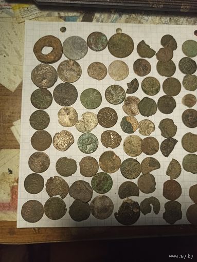 Сборный лот европейских монет и гроши