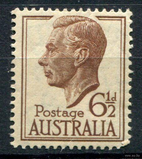 Австралия - 1951/52г. - король Георг VI, 6 1/2 - 1 марка - MNH, повреждён уголок перфорации [Mi 217]. #3-WB-65-B-1