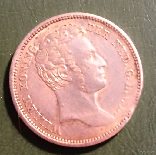 Голландская Индия. 1/4 гульдена 1840. Виллем I. Редкость