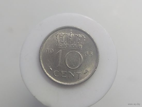 10 центов Нидерланды 1965 год лот 42