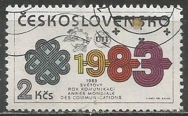 Чехословакия. Всемирный Почтовый Союз. Эмблема. 1983г. Mi#2707.