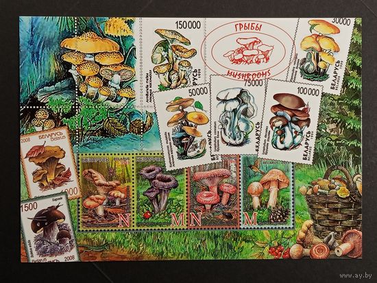Грибы Марки Беларусь Белпочта 2014