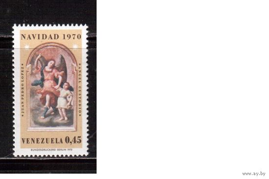 Венесуэла-1970, (Мих.1858) **, Рождество,Живопись,(одиночка)