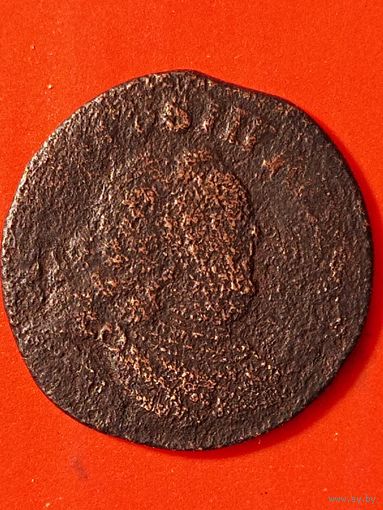 Польша 1 солид 1754 г. Август III, без отметки мд. МД-Германия(Грантал), без мц.