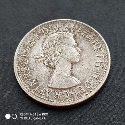 Флорин 1954 г. Выпущен в честь приезда Елизаветы II.