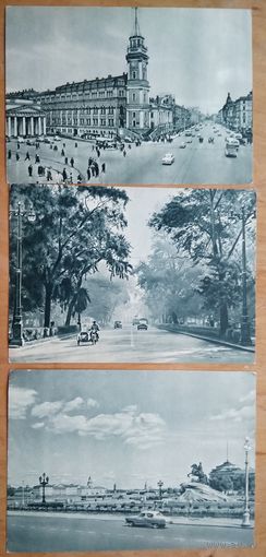 Ленинград. Виды города. 1960 г. Подписаны. 3 шт.