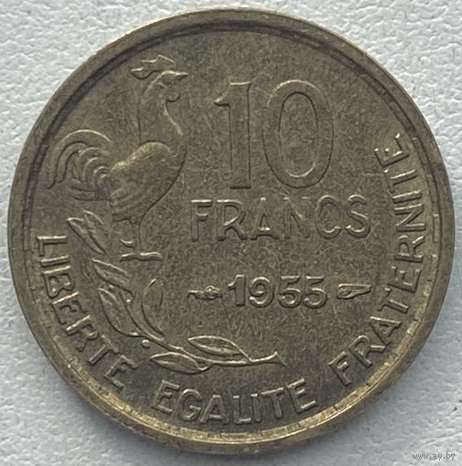 Франция 10 франков 1955 г.