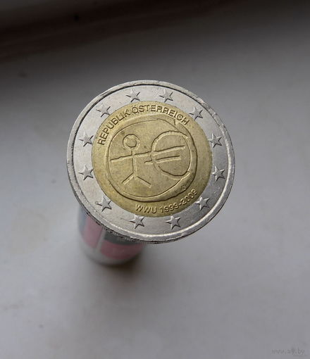 2 евро 2009 Австрия 10 лет Экономическому и валютному союзу