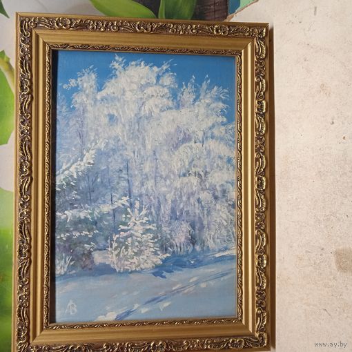 Старая картина пейзаж, маслом холст на двп, 36х27см. РАСПРОДАЖА КОЛЛЕКЦИИ.