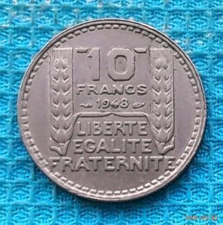 Франция 10 франков 1948 года, UNC. Коллекционная монета! Выгодная инвестиция!