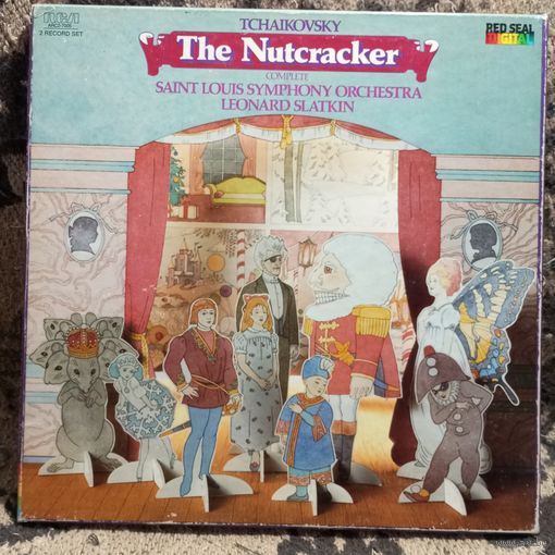 Saint Louis SO, Leonard Slatkin (cond.) - П.И. Чайковский. Щелкунчик - RCA, USA - 2 пл-ки в коробке, буклет (12 стр.), вырезки фигур персонажей и сцены (3 листа), инструкция по вырезке
