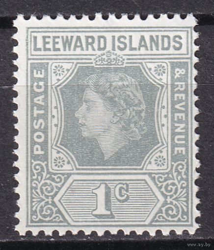 162. BrKCI. Великобритания. Колонии. Подветренные острова. Стандарт. Елизавета II. 1954 г. 1C. Mi.#118.