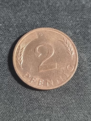 Германия 2 пфеннига 1991  G