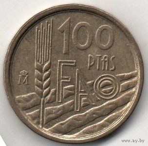 КОРОЛЕВСТВО ИСПАНИЯ  100 ПЕСЕТ 1995. ФАО