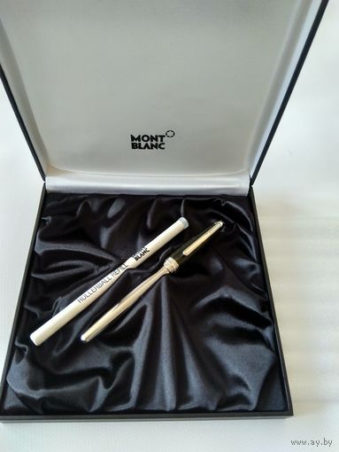 Ручка роллер Montblanc meisterstuck carbon steel