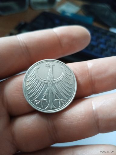 5 марок 1951 ФРГ Карлсруэ