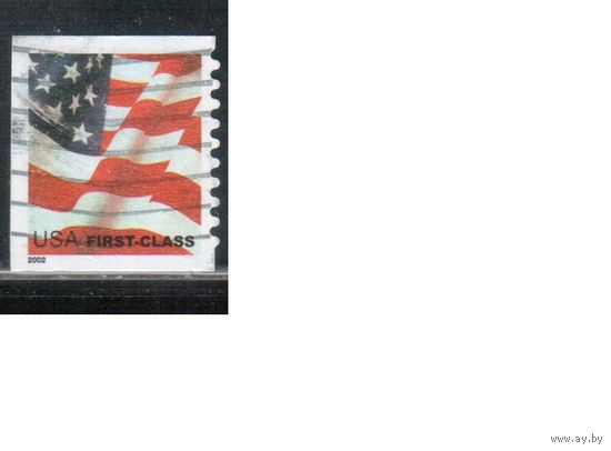США-2002 (Мих.3587) ,  гаш., Стандарт, Флаг(одиночка)