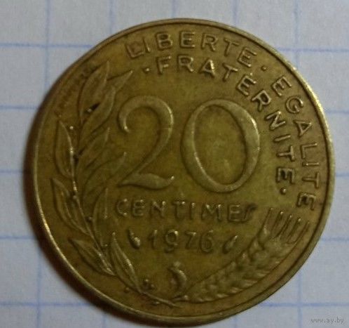 20 сантим 1976 Франция