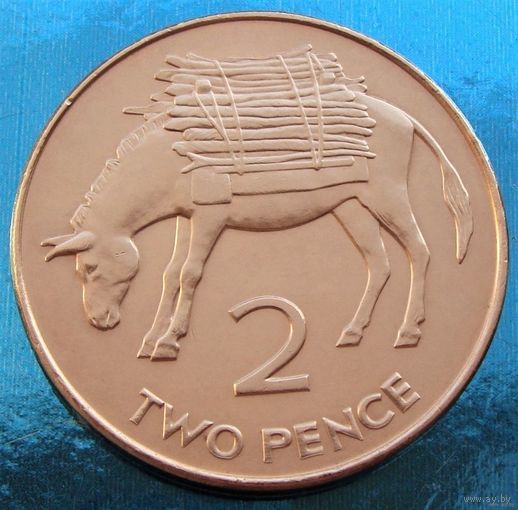 Остров Святой Елены и Вознесения. 2 пенса 2006 год  KM#12а  "Елизавета II"