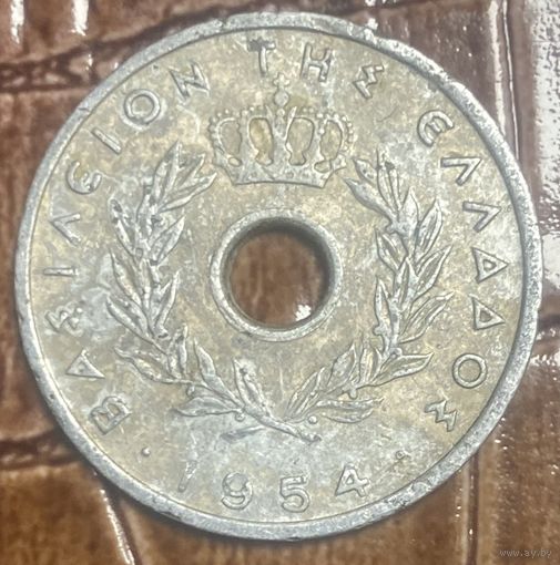 Монета 10 лепт 1954 год. Греция. Король Константин II.