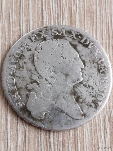 1/6 талера-1 злотый 1814года. Герцогство Варшавское.