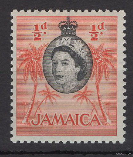 Ямайка 1956 ** Queen Elizabeth II, марка из серии (Mi 161), Британские колонии